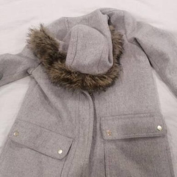 Women's grey wool coat - Picture 4 of 4
